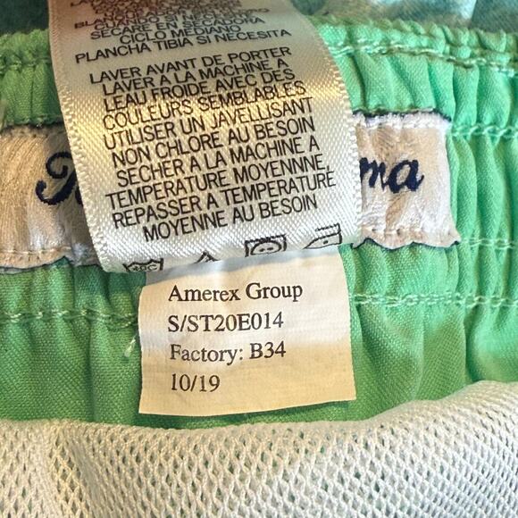 Tommy Bahama Boys Swim Trunks Size 4 Tropical Island Green Blue Board Shorts - Picture 2 of 7